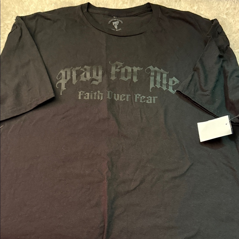 Twisted label Pray For Me Black T-Shirt size 4x